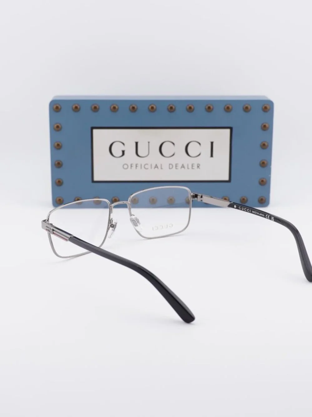 Gucci GG1291O 001 Rectangle Eyeglasses - Ruthenium 55mm